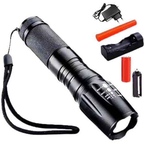 Lanterna Super Forte Militar X900 Recarregável Com Zoom