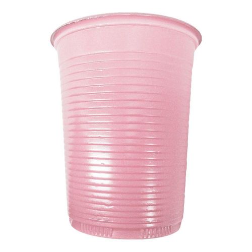 Copo Descartável Rosa Claro De Festa - 200ml - 50 Unidades