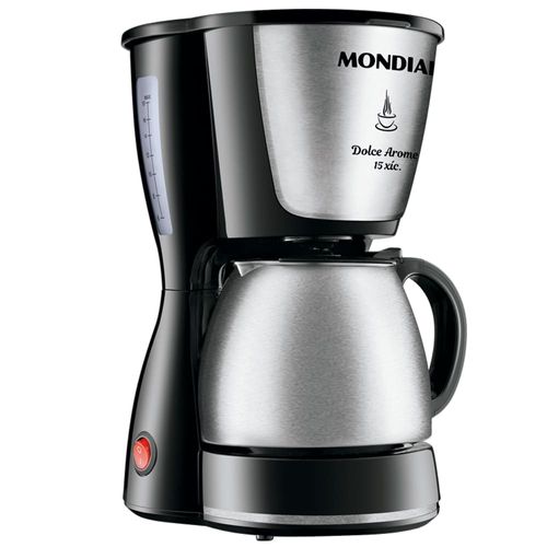 Cafeteira Elétrica Mondial Dolce Arome Thermo Inox C-34 15 Xícaras – Preta e Inox