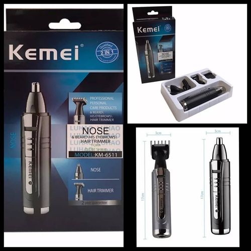 Máquina Barba Kemei Km-6511 Nariz Sobrancelha Recarregável