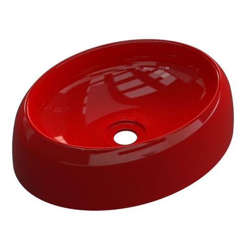 Cuba Pia De Apoio Para Banheiro Oval Capri Ov39w Vermelho