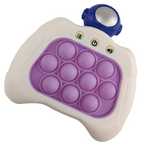 Pop It Astronauta Mini Game Fidget Sensorial 4 Modos Som Luz Interativo Anti Relaxante Criança Jogo