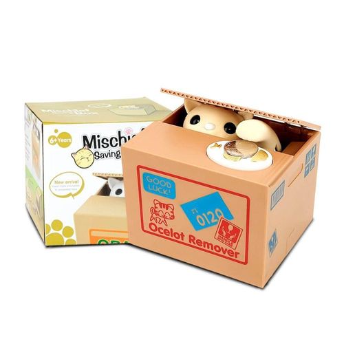 Cofrinho Eletronico Interativo Gatinho Que Puxa Moeda