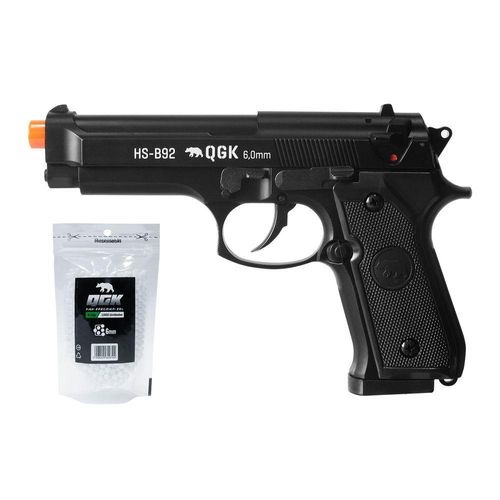 Pistola De Airsoft Spring Hs-b92 6mm + 1000 Bbs Preto 6 Mm