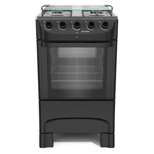 Fogão Mueller 4 Bocas Preto Fosco MFI4BB Bivolt