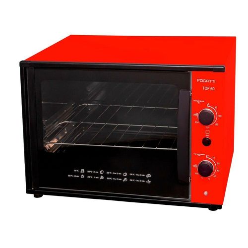 Forno Elétrico De Bancada Top 60 Fogatti Vermelho 220v