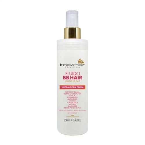 Fluido Multifuncional BB HAIR 10 EM 1 Uso Diário 250ML Innovence Cosméticos Tipo de Embalagem Spray
