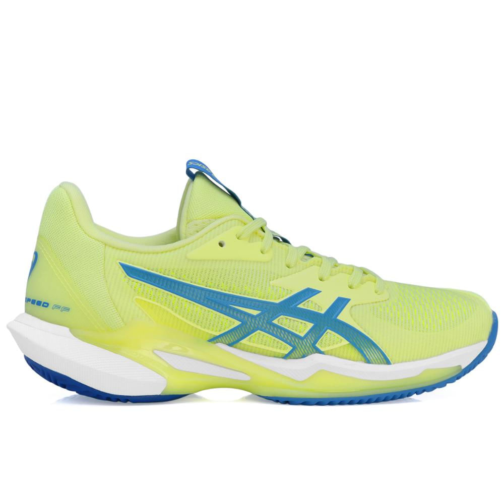 Tênis Asics Gel Solution Speed FF Clay Saibro Limão e Azul