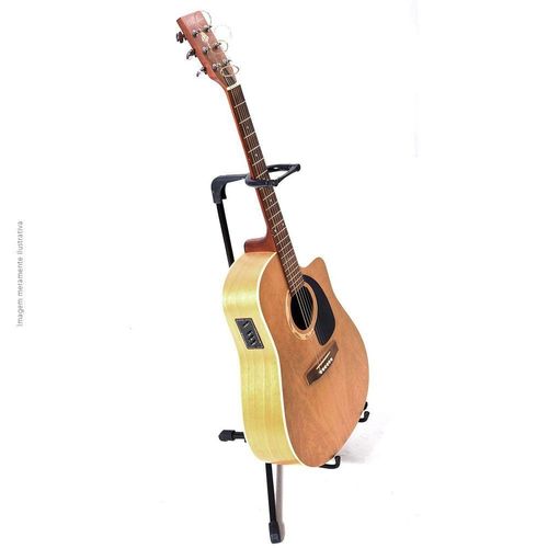 Suporte Para Violão Gt1 Com Apoio E Trava No Braço Do Instrumento Preto