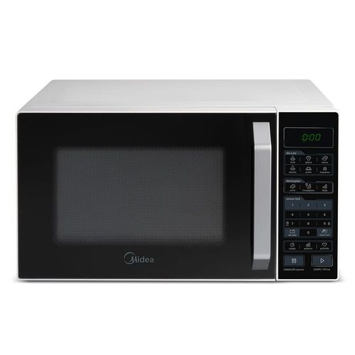 Micro-ondas 27 Litros Branco Porta Preta Smartplate Midea MXSA27P1 110V