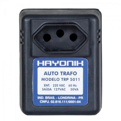 Auto Transformador Parede 220/127Vac 50Va Trp 5011 Preto Hayonik