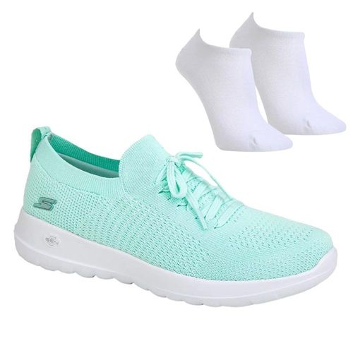 Kit Tênis Skechers Go Walk Joy Fresh View Feminino + Par De Meia