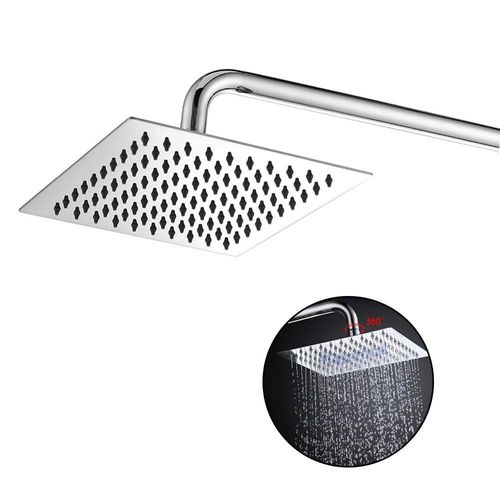 Chuveiro Inox Cromado 20x20 Ducha Slim Banheiro Area