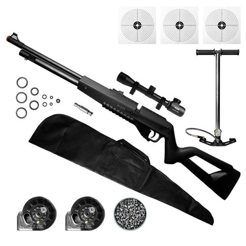 Carabina Pcp G850 5,5mm +luneta 4x32eg+capa+muni+bomba+alvo 5.5 Mm Preto