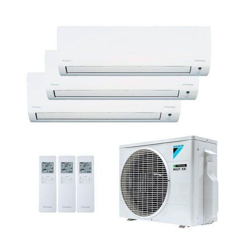 Ar Condicionado Tri Split Inverter Daikin 18.000 BTUs (3x Evap 9.000) Quente e Frio 220V