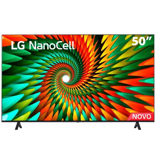 "Smart TV 50"" 4K LG NanoCell 50NANO77SRA Bluetooth, ThinQ AI, Alexa, Google Assistente, Airplay, 3 HDMIs"