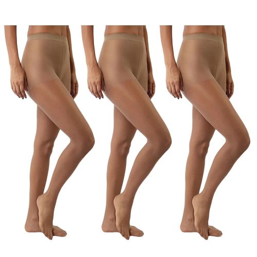 Kit 3 Meias Calças Selene Clássica Fio 15 Feminina