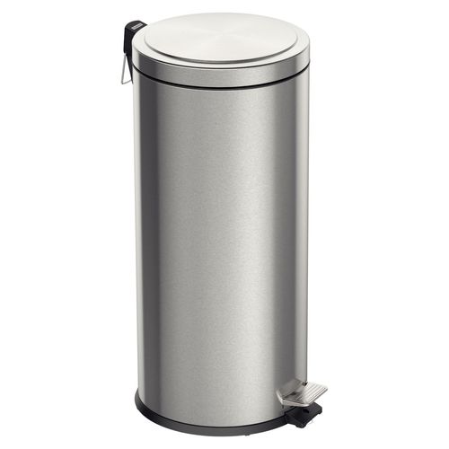 Lixeira com Pedal Tramontina Brasil Plus 30 Litros em Aço Inox Acetinado