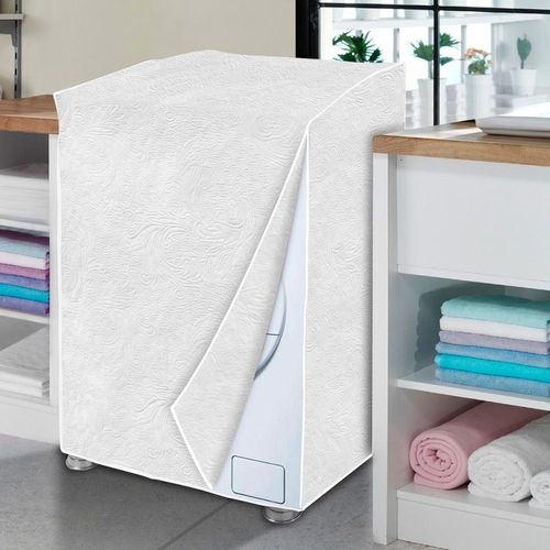 Capa para Máquina de Lavar GG Flanelada Branca Frontal