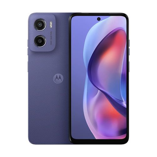 Smartphone Motorola Moto g05 Violeta Vegan Leather 128GB 4GB RAM + 8GB Ram Boost e Camera 50MP, AI Bateria de 5200 mAh Tela 6.7 e Superbrillho