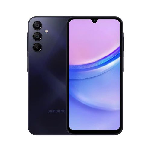 Smartphone Samsung Galaxy A15 4G Azul Escuro 128GB, 4GB RAM, Processador Octa-Core, Câmera Tripla Traseira, Selfie de 13MP, Tela Infinita de 6.5 90Hz