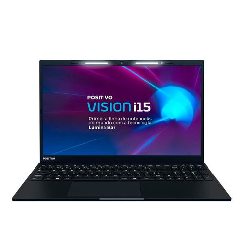 Notebook Positivo 15 Full HD Vision i15 com Lumina Bar, processador Intel core i3-N300, 8GB de RAM, 256GB SSD e Windows 11 - Preto