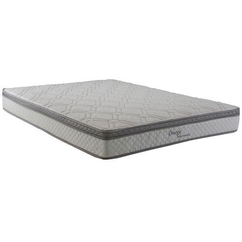 Colchão Queen Size Herval Ômega com Pillow Top e Molas Ensacadas 22x158x198cm – Cinza e Branco
