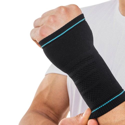 Munhequeira N1 Sport Linha Fisio Poliamida Preta e Azul