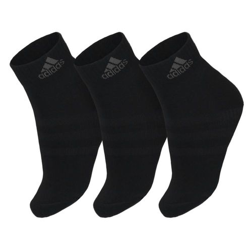 Meia Adidas SPW ANK 38 ao 40 - Pack com 03 unidades Preta e Cinza