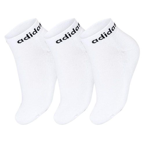Meia Adidas Linear Ankle Cushioned 35 ao 37 - Pack com 03 Pares Branco