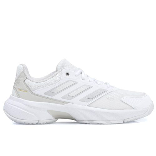 Tênis Adidas Courtjam Control 3 - All Court -  Branco e Prata
