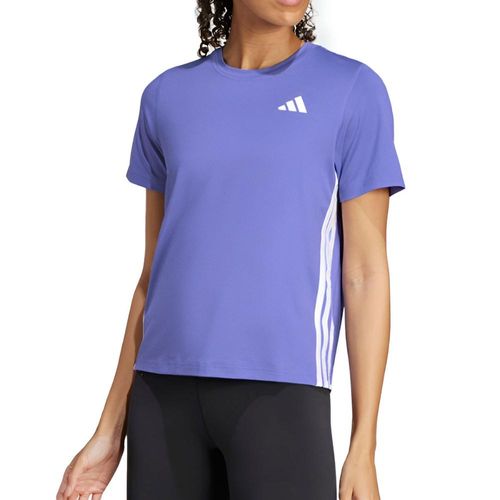 Camiseta Adidas TE 3S Crew Tee Azul e Branco