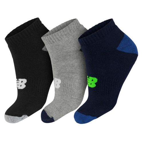 Meia New Balance Lifestyle Infantil Cano Curto 33 ao 36 Pack com 03 Pares Sortido