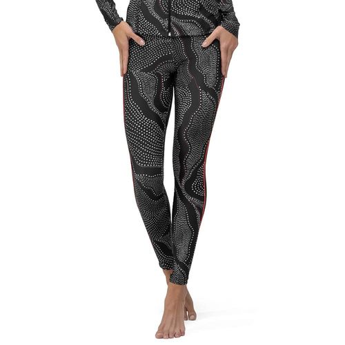 Calça Legging Drop Shot Greta Preta e Coral