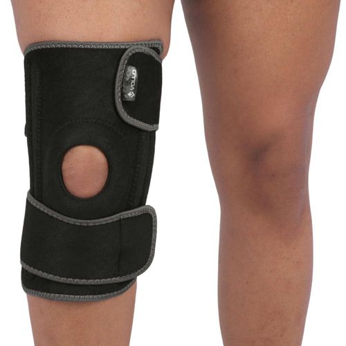 Joelheira Vollo Neoprene Ajustável com Hastes Flexíveis Preta