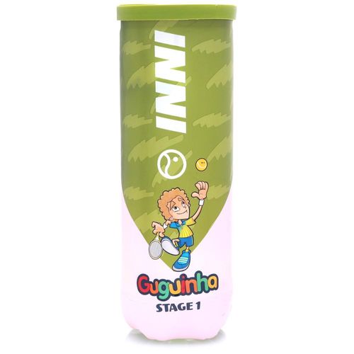 Bola de Tênis Inni Guguinha Stage 1 Verde - Tubo com 03 Bolas