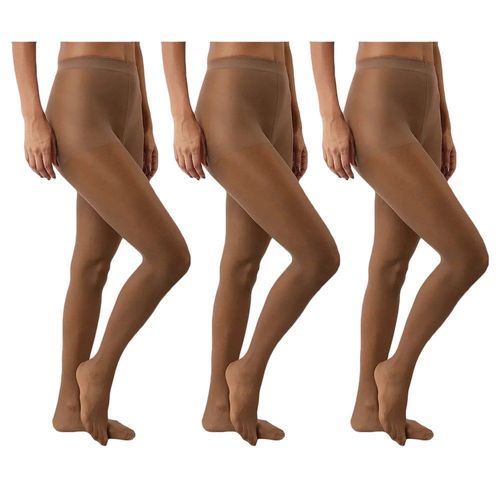 Kit 3 Meias-Calças Selene Clássica Fio 15 Plus Size Feminina