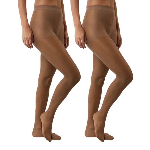 Kit 2 Meias-Calças Selene Clássica Fio 15 Plus Size Feminina