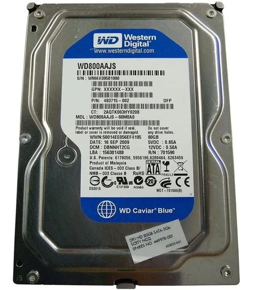 Hd 80gb Sata Para Pc Dvr Desktop