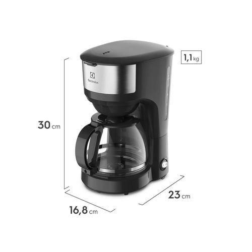 Cafeteira Elétrica Electrolux Efficient ECM20 30 Xícaras Aço Inox Escovado/Preto