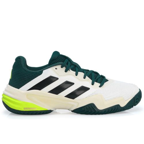 Tênis Adidas Barricade 13 All Court Branco Preto e Verde