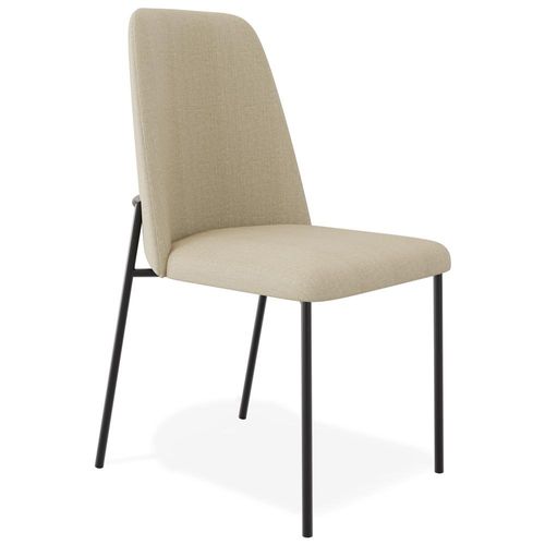Cadeira Decorativa Estofada Para Sala De Jantar Bella L02 Linho Bege Escuro - Lyam Decor