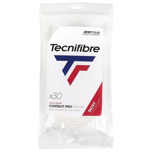 Overgrip TecniFibre Pro Contact Branco com 30 Unidades - 0.6mm