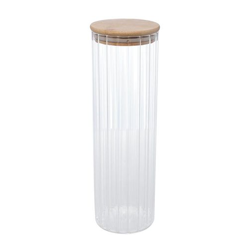 Porta Mantimento Wolff 1,3L Vidro Borossilicato Tampa Bambu