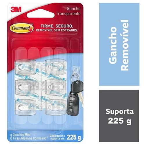 Gancho Adesivo Command Mini ATE 225G 6 Unidades 3M
