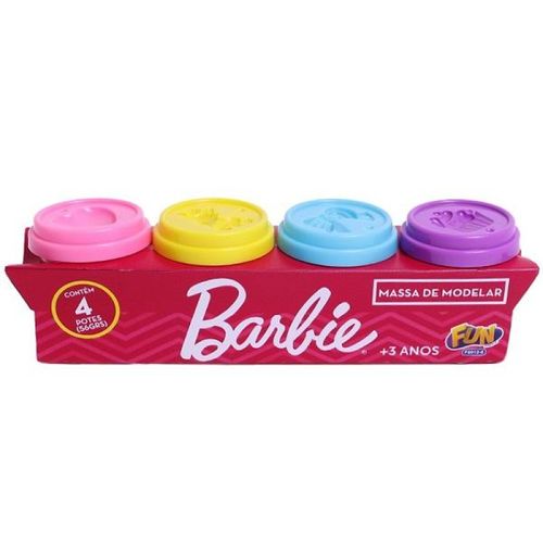 Massinha Barbie 4 Potes 56G FUN