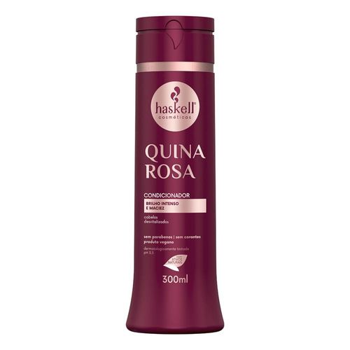 Condicionador Quina Rosa Brilho Intenso e Maciez Haskell 300ml