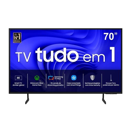 "Smart TV 70"" 4k UHD Samsung 70DU7700 Crystal Gaming Hub"
