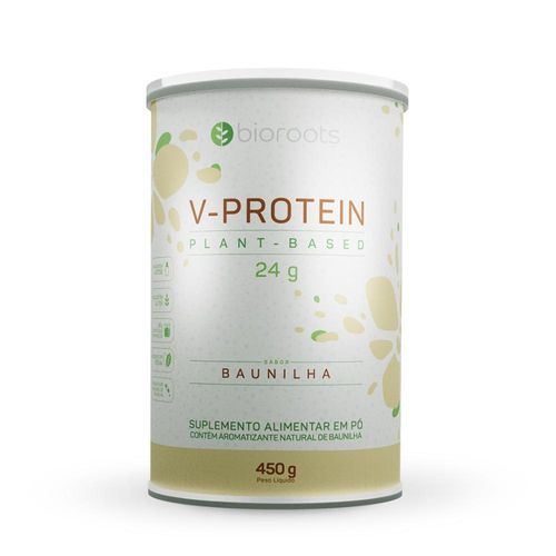 Bioroots Proteína V-protein Plant Based Baunilha 450g