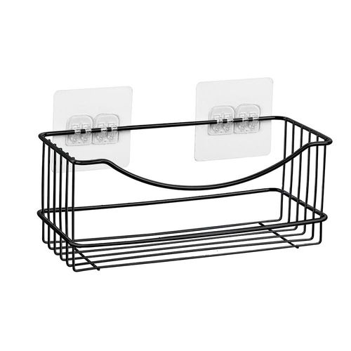 Prateleira Multiuso Utimil Maior Parede em Aço Cromado Preto - 25cm